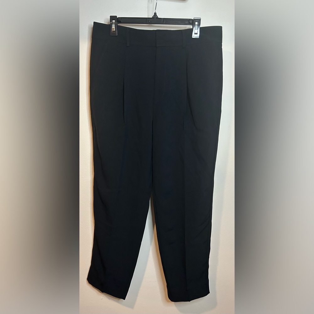 NWT EVERLANE TRIACETATE WAY-HIGH TAPERED PANT IN BLACK SIZE 14